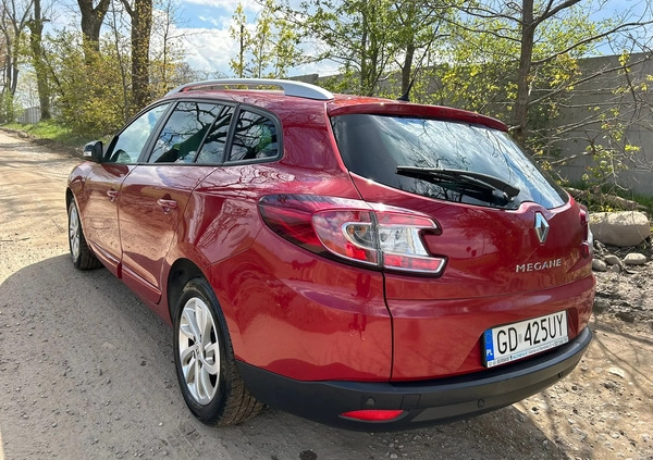 Renault Megane cena 29900 przebieg: 211000, rok produkcji 2015 z Gdańsk małe 79